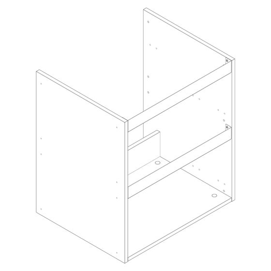 Hansgrohe Korpus für Xilesa, zwei Auszüge 580x470mm, 98010000