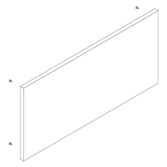 Hansgrohe Front für Xilesa 630x295mm Push-to-Open, Eiche Dunkel, 98018550