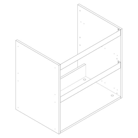 Hansgrohe Korpus für Xilesa, zwei Auszüge 680x470mm, 94000000