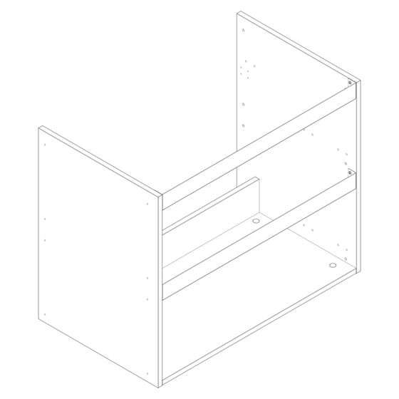 Hansgrohe Korpus für Xilesa, zwei Auszüge 780x470mm, 95250000