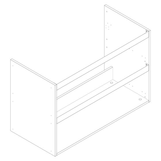 Hansgrohe Korpus für Xilesa, zwei Auszüge 980x470mm, 98019000