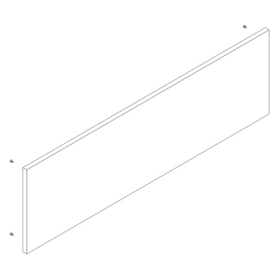 Hansgrohe Front für Xilesa 980x295mm Push-To-Open, Schiefergrau Matt, 98025760