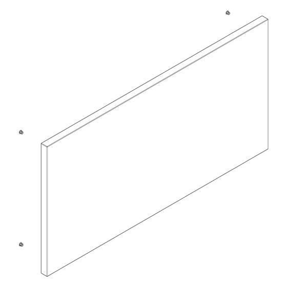 Hansgrohe Front für Xilesa 580x295mm Push-To-Open, Schiefergrau Matt, 98033760