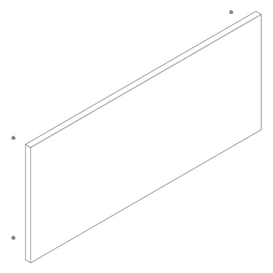 Hansgrohe Front für Xilesa 680x295mm Push-To-Open, Eiche Dunkel, 98034550