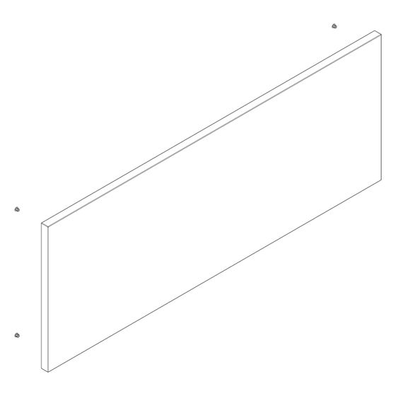 Hansgrohe Front für Xilesa, 780x295mm, Push-To-Open, Eiche Dunkel, 98035550