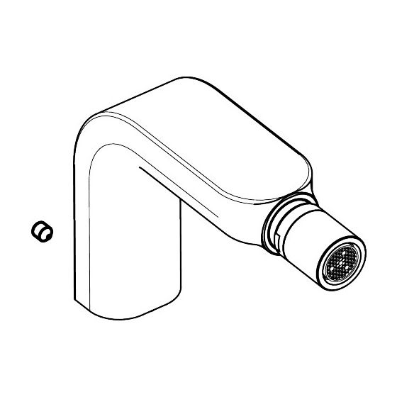Hansgrohe Auslauf komplett für Metropol S 3-Loch Bidetarmatur, Edelmatt, 97506880
