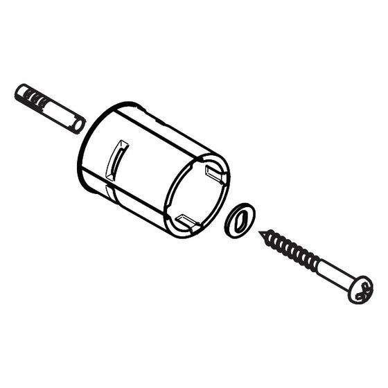 Hansgrohe Befestigungssatz Unica Lift Brausenstange, Chrom, 95162000
