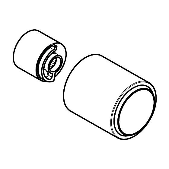 Hansgrohe AXOR Hülse für Massaud Thermostat UP, Chrom beschriftet, 98734000