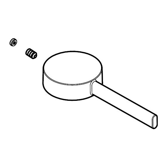 Hansgrohe Griff für Zesis, inkl. Gewindeschraube, Stopfen, Mattschwarz, 87868670