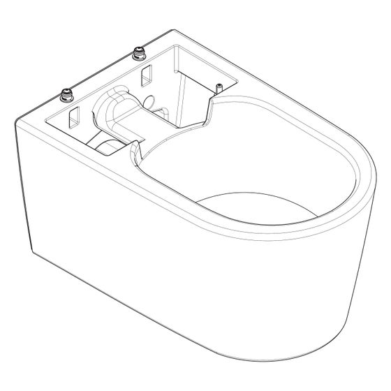 Hansgrohe Wand WC Keramik für Wand-Dusch-WC AquaHelix Flush, 87949000