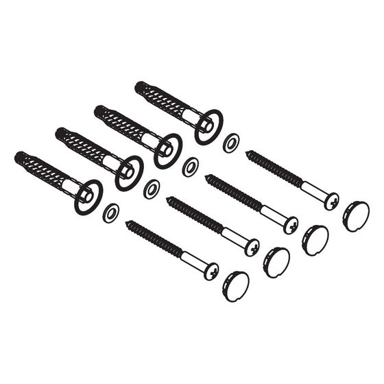 Hansgrohe Befestigungsteile, 4 Abdeckkappen für AddStoris S, Brushed Bronze, 85196140