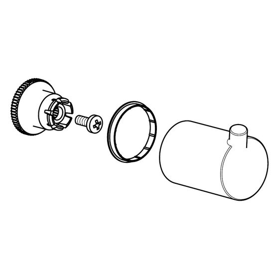 hansgrohe Griff für Talis S2, Zweigriff-Waschtischarmatur, Chrom