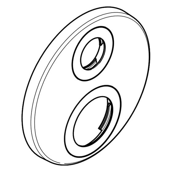 Hansgrohe Rosette für Metris Thermostat Unterputz, Abstellventil, Umstellventil, Chrom, 95905000