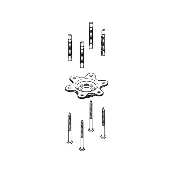 Hansgrohe Befestigungssatz für Brausearm, 95208000