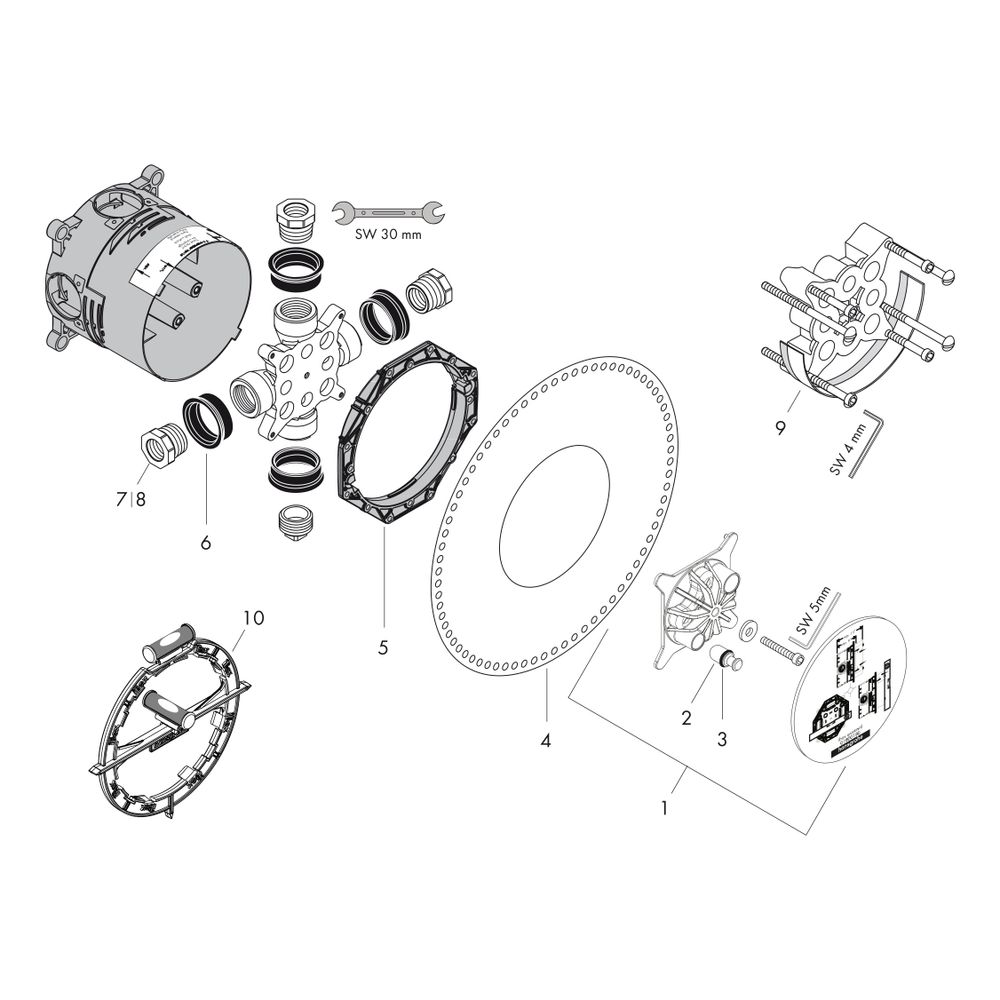 hansgrohe iBox universal Grundkörper für alle Brausen-, Wannen- und Thermostat-Fert... HANSGROHE-01800180 4011097347240 (Abb. 4)