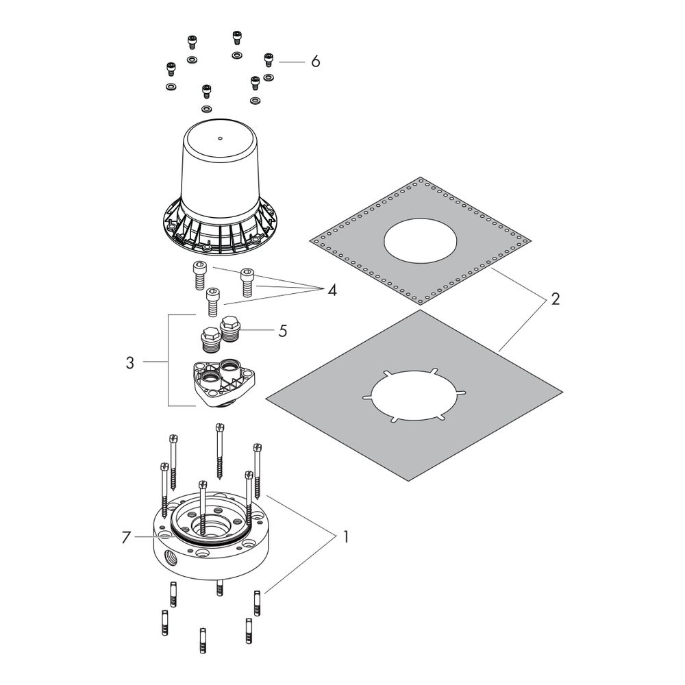 Hansgrohe AXOR Grundkörper für Armaturen bodenstehend, Einbauteil, DN 15... HANSGROHE-10452180 4011097254104 (Abb. 3)