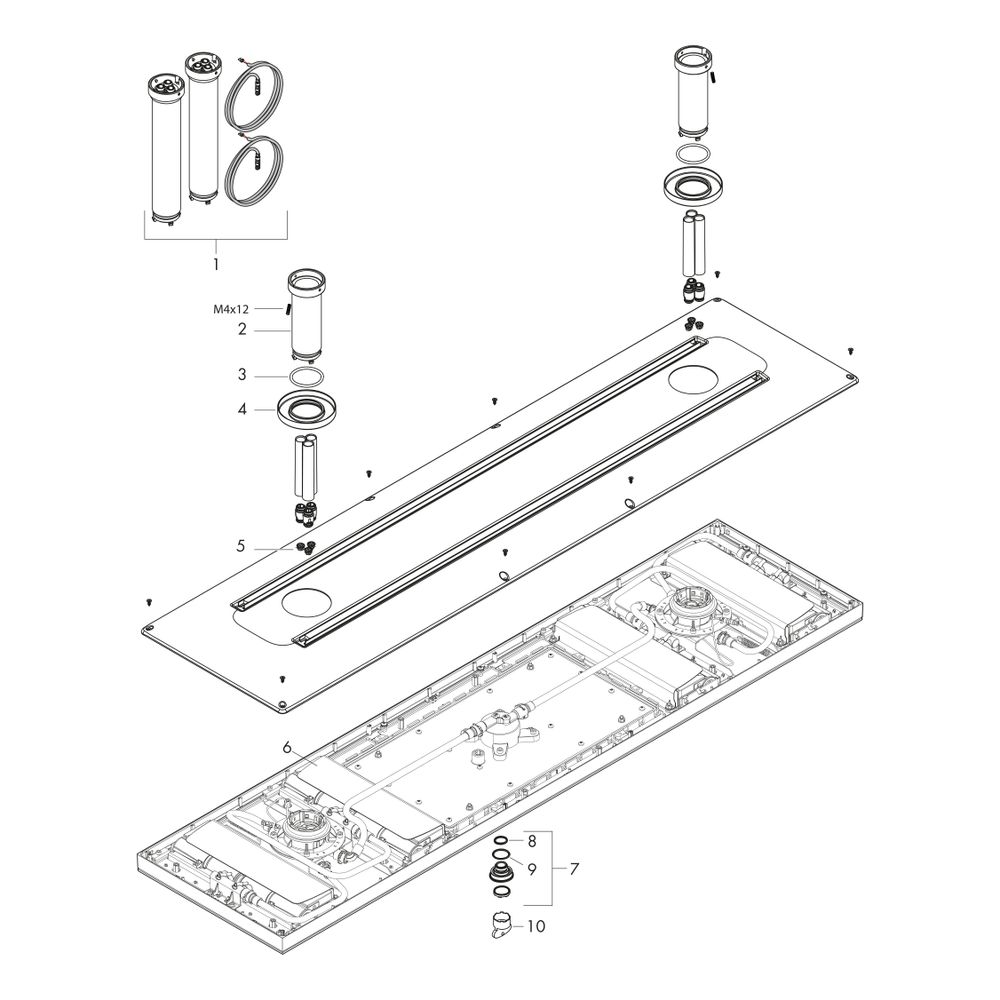 Hansgrohe AXOR ShowerSolutions ShowerHeaven, 21l/min, 1200x300mm, 4jet ohne Beleuch... HANSGROHE-10637990 4059625146545 (Abb. 2)