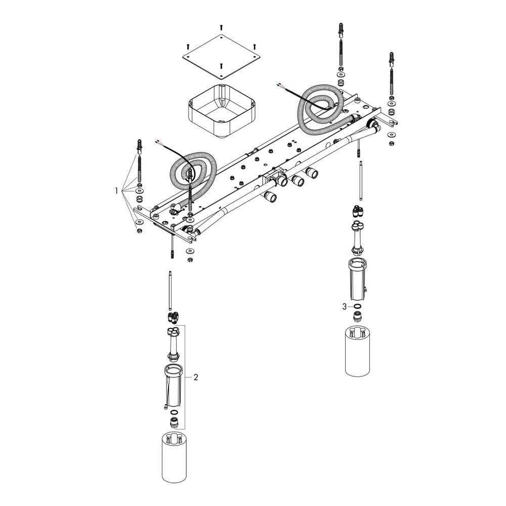 Hansgrohe AXOR ShowerSolutions Grundkörper für ShowerHeaven 1200x300mm 4jet, 75-155... HANSGROHE-10922180 4011097814186 (Abb. 3)