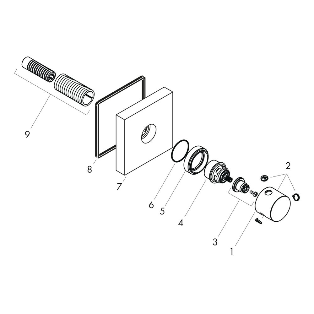 Hansgrohe AXOR ShowerSolutions Ab- und Umstellventil Trio/ Quattro 120x120mm, Unter... HANSGROHE-10932000 4011097594323 (Abb. 3)