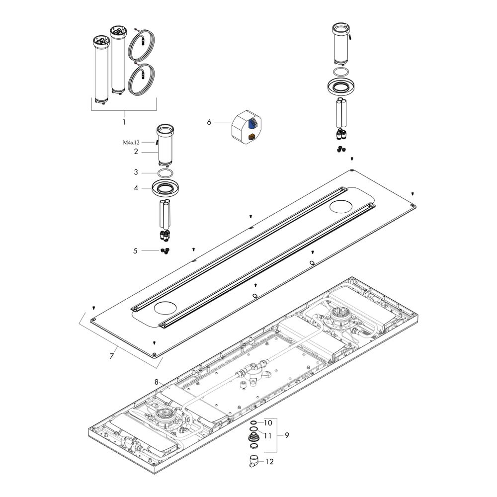 Hansgrohe AXOR ShowerSolutions ShowerHeaven, 21l/min, 1200x300mm, 4jet, Lichtmodul ... HANSGROHE-12427990 4059625584408 (Abb. 2)
