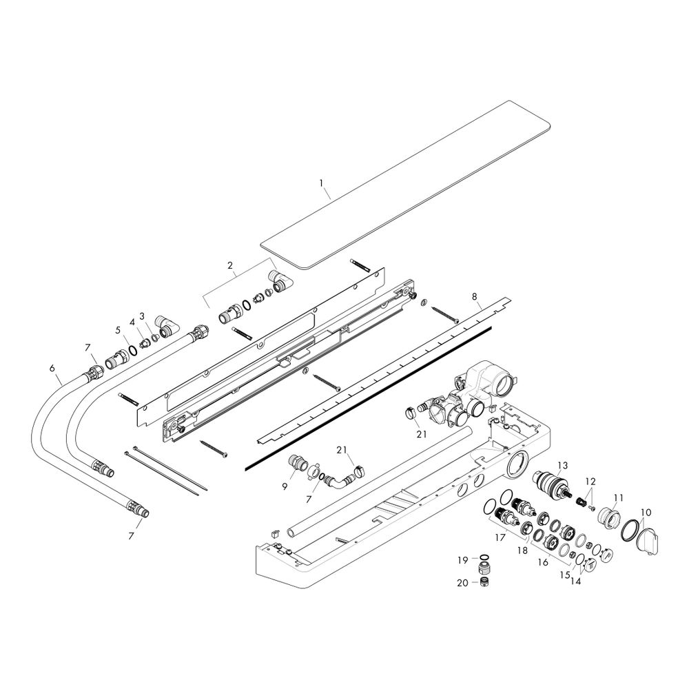 hansgrohe ShowerTablet Select Thermostat 700 Universal Aufputz Chrom DN 15 für 2 Ve... HANSGROHE-13184000 4011097771083 (Abb. 2)