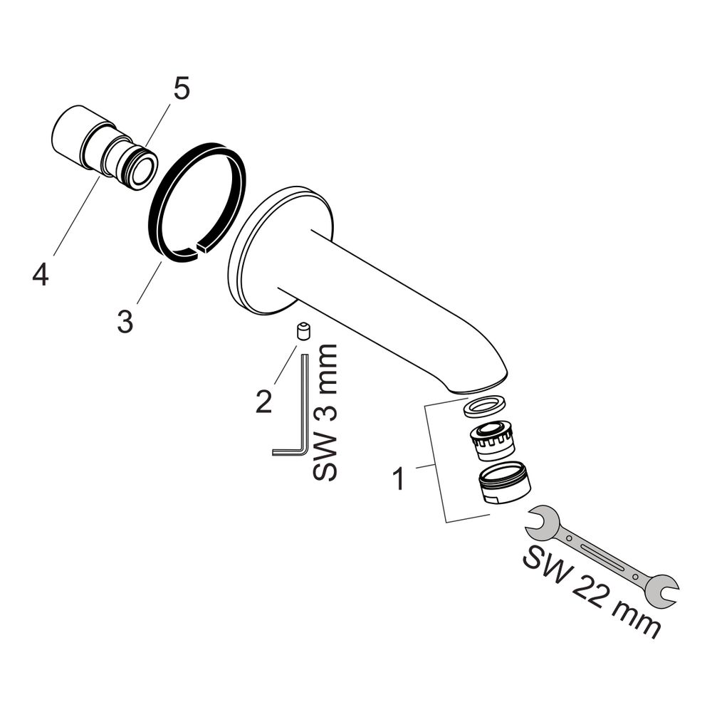 hansgrohe Wanneneinlauf E/S DN 20, Chrom... HANSGROHE-13414000 4011097532509 (Abb. 2)