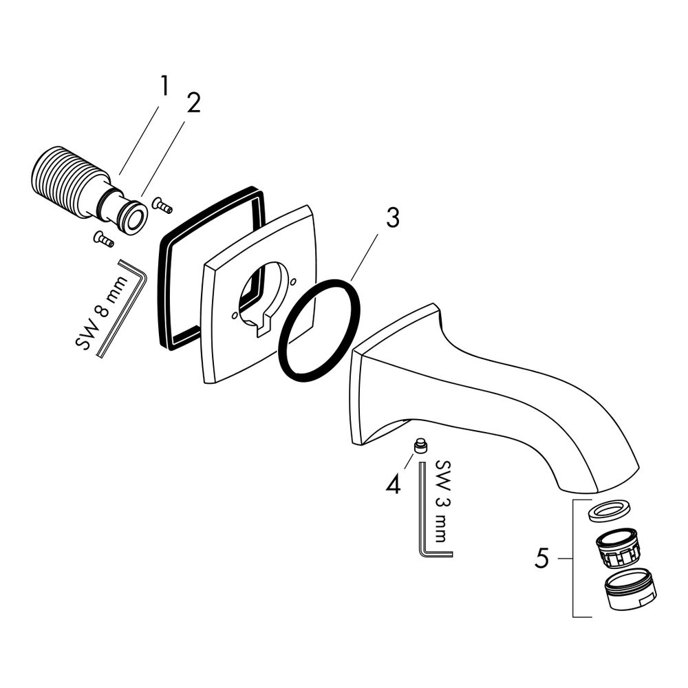 hansgrohe Metropol Classic Wanneneinlauf DN 20, Chrom... HANSGROHE-13425000 4011097801896 (Abb. 3)