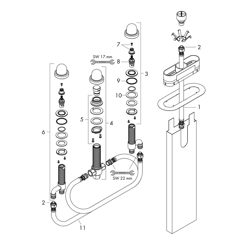 hansgrohe 4-Loch Wannenarmatur Grundset mit sBox... HANSGROHE-13440180 4059625321218 (Abb. 2)