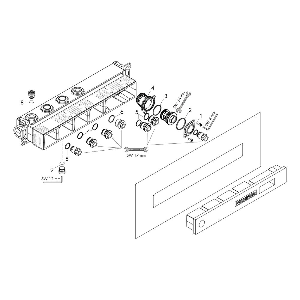 hansgrohe RainSelect Grundkörper für 2 Verbraucher... HANSGROHE-15310180 4011097815602 (Abb. 4)