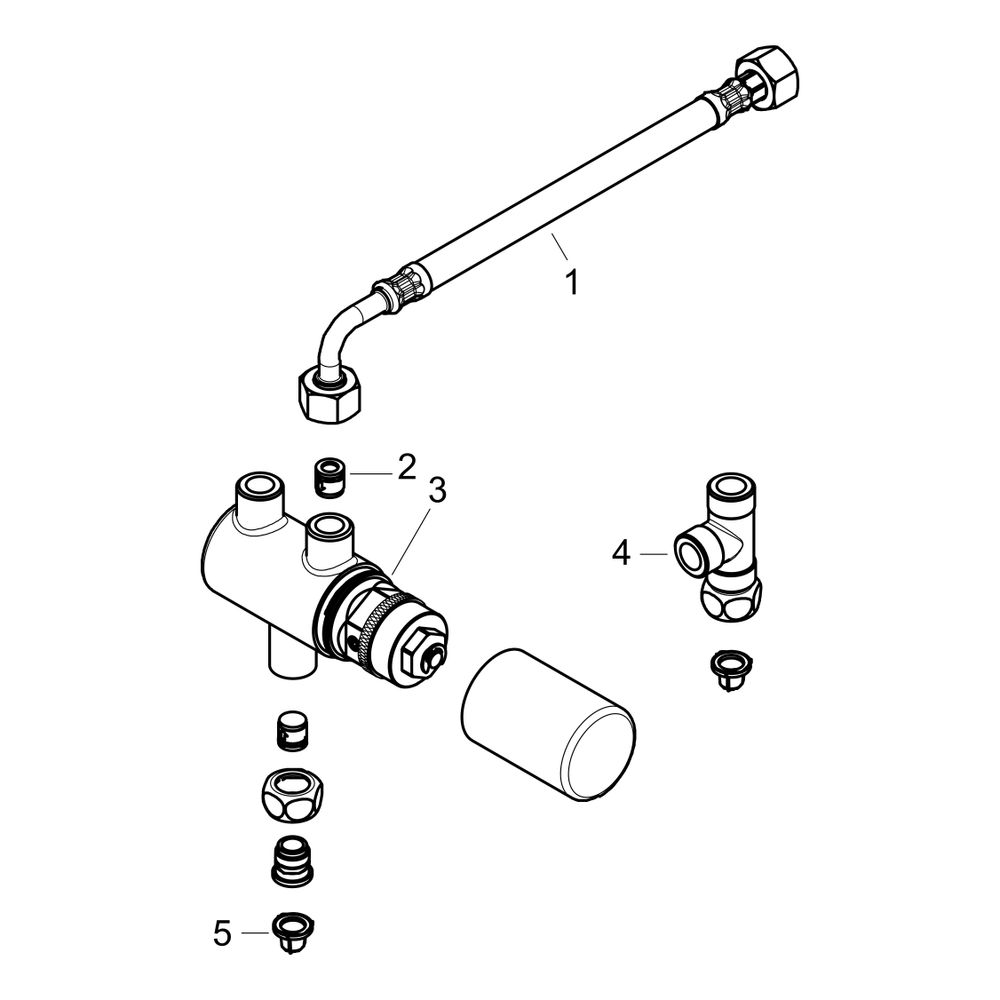 hansgrohe Ecostat Untertischthermostat Aufputz DN 15, Chrom... HANSGROHE-15346000 4011097727219 (Abb. 2)