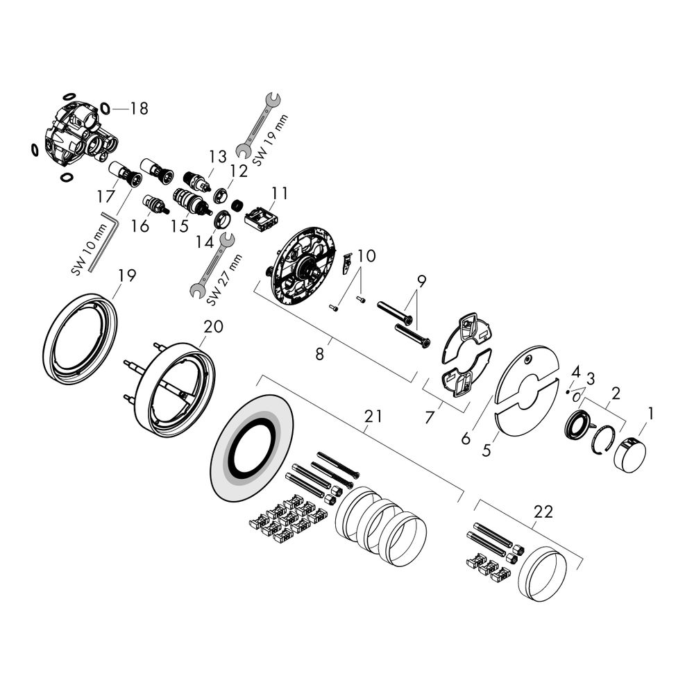 hansgrohe Shower Select Comfort S Thermostat Unterputz Chrom für 1 Verbraucher 20,3... HANSGROHE-15553000 4059625464878 (Abb. 2)