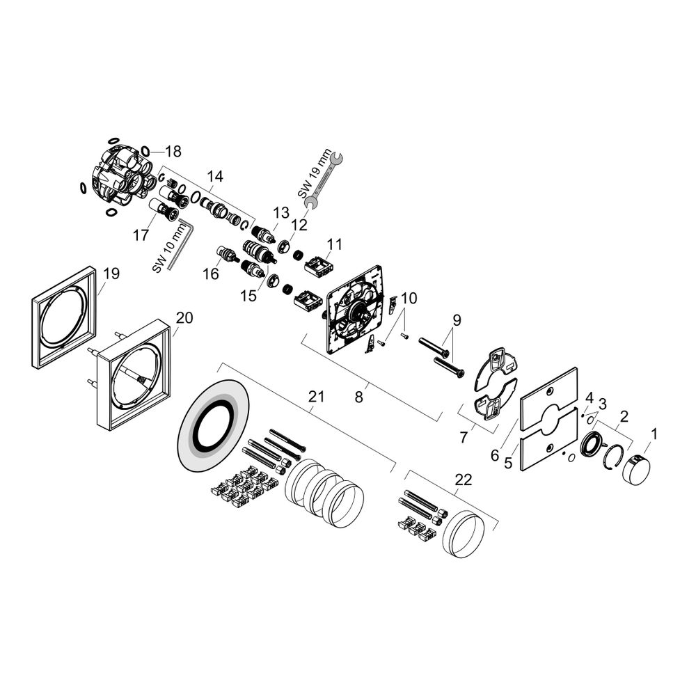 hansgrohe Shower Select Comfort E Thermostat Unterputz, Mattschwarz für 2 Verbrauch... HANSGROHE-15578340 4059625466223 (Abb. 2)