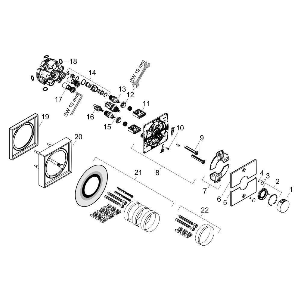 Hansgrohe ShowerSelect Comfort E Thermostat Unterputz, 26l/min, für 2 Verb., integr... HANSGROHE-15578700 4059625466209 (Abb. 2)