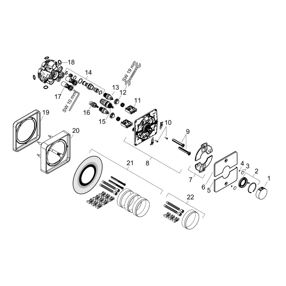 Hansgrohe ShowerSelect Comfort Q Thermostat Unterputz, 26l/min, für 2 Verb., integr... HANSGROHE-15586700 4059625466599 (Abb. 2)