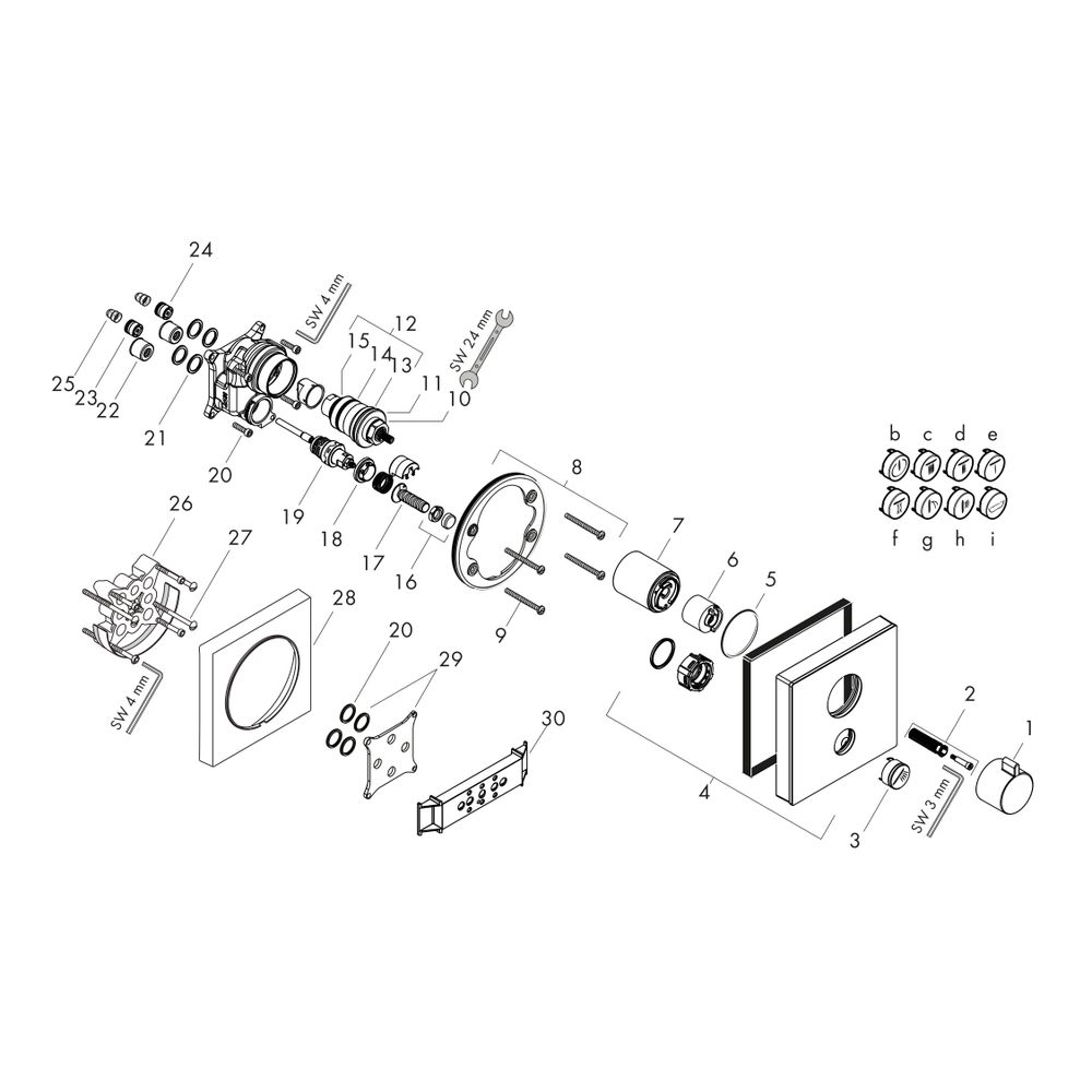 hansgrohe Shower Select Glas Thermostat HighFlow Unterputz Weiß/Chrom für 1 Verbrau... HANSGROHE-15735400 4011097777511 (Abb. 2)