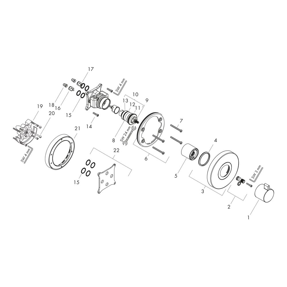 hansgrohe Shower Select S Thermostat HighFlow Unterputz, Chrom... HANSGROHE-15741000 4011097741369 (Abb. 2)