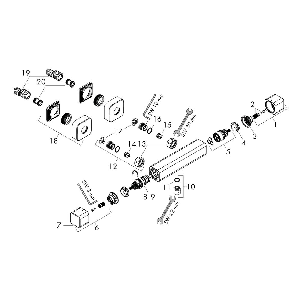 hansgrohe Thermostat Aufputz Ecostat E Brause, Chrom... HANSGROHE-15773000 4059625196076 (Abb. 2)