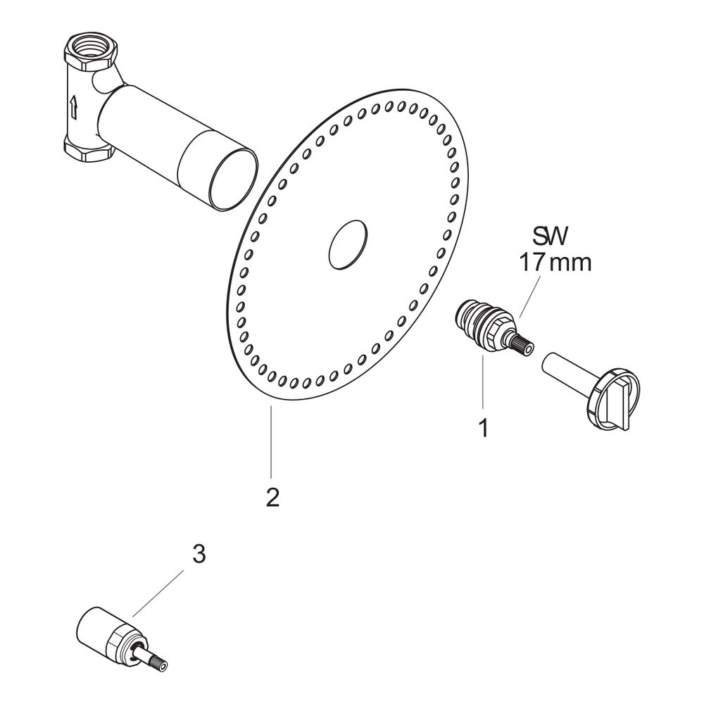 hansgrohe Grundkörper 52l/min für Abstellventil Unterputz Spindel DN 15... HANSGROHE-15973180 4011097345215 (Abb. 4)