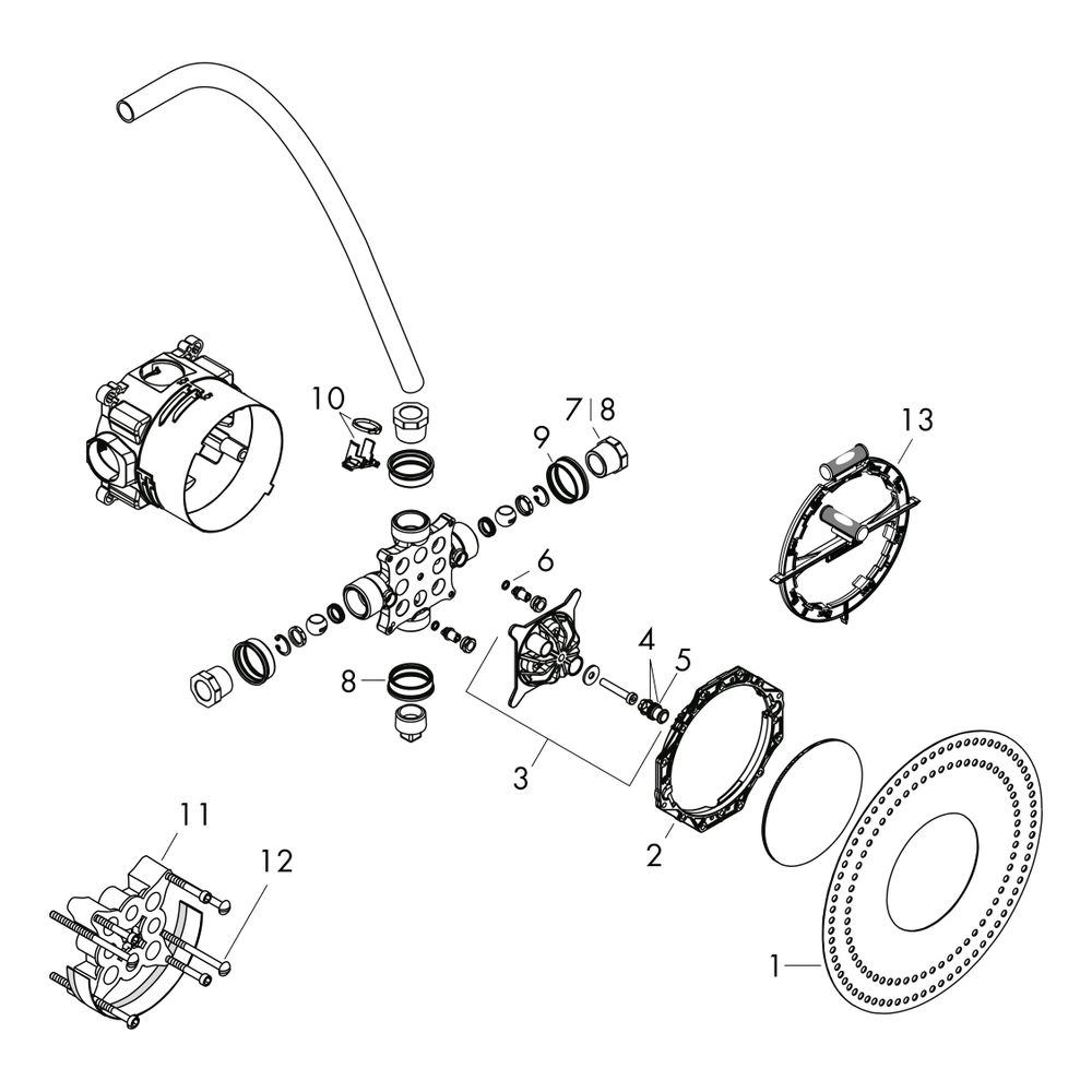 Hansgrohe AXOR Uno Waschtischmischer Grundkörper Standmodell, Einbauteil, DN 20... HANSGROHE-16182180 4011097797427 (Abb. 2)