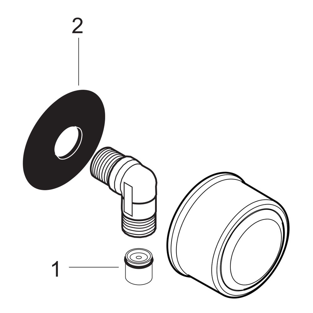 Hansgrohe AXOR Montreux Wandanschluss, Rückflussverhinderer, DN 15, G 1/2", Metall,... HANSGROHE-16884000 4011097515915 (Abb. 2)