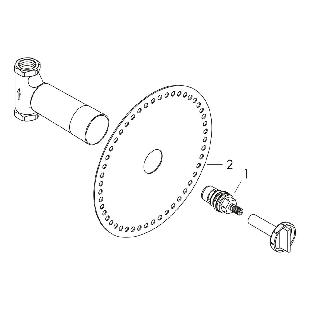 Hansgrohe AXOR Grundkörper 130l/min für Absperrventil Unterputz Spindel, DN 20, 60-... HANSGROHE-16970180 4059625032404 (Abb. 2)