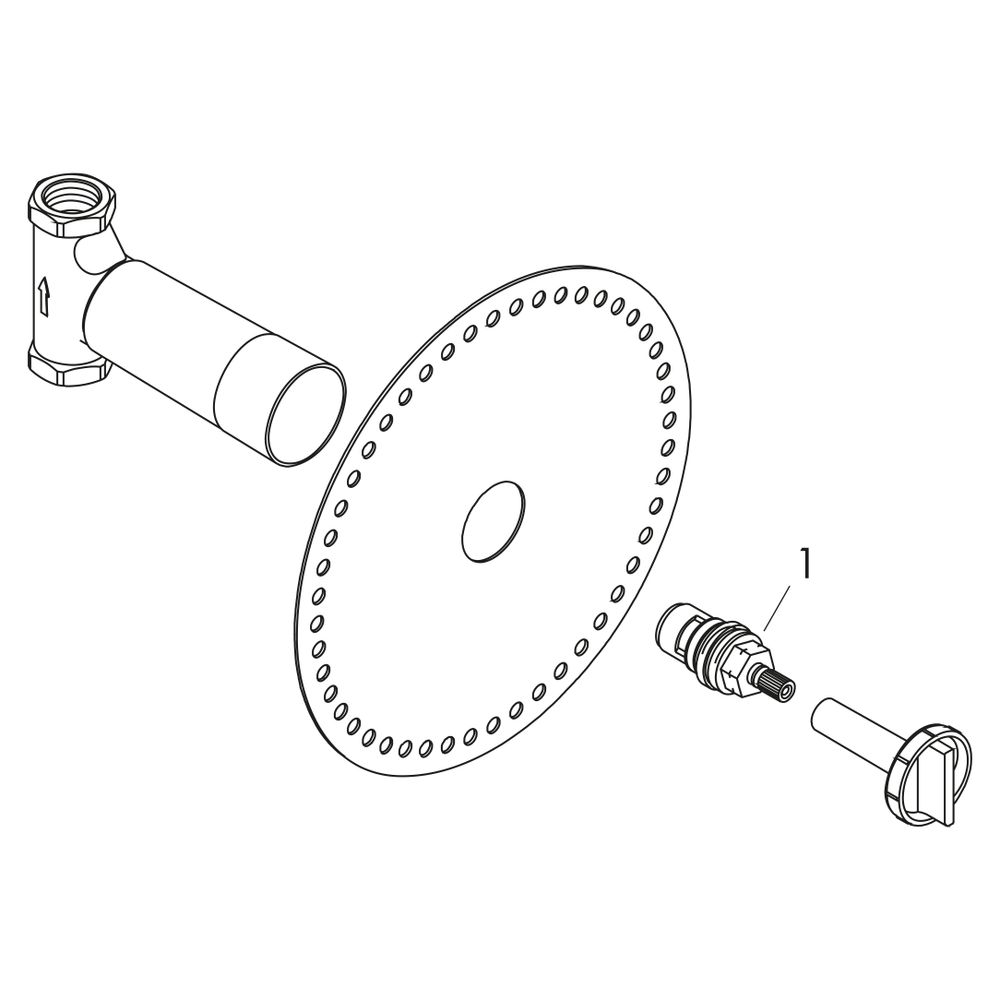 Hansgrohe AXOR Grundkörper 40l/min für Absperrventil Unterputz Keramik, DN 15, 60-8... HANSGROHE-16974180 4059625032398 (Abb. 3)