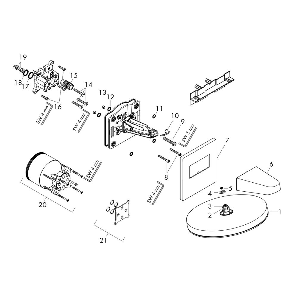 Hansgrohe Pulsify S Kopfbrause 260mm 2jet 7,8l/min EcoSmart mit Wandanschluss, Matt... HANSGROHE-24151670 4059625340905 (Abb. 2)