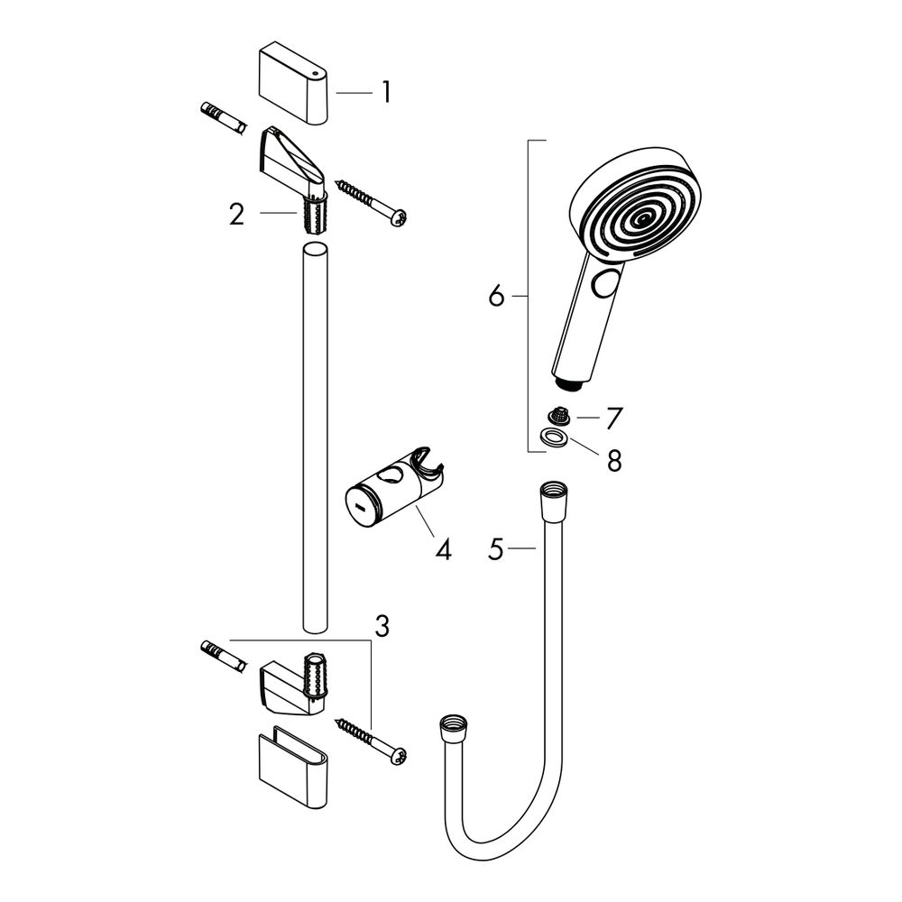 hansgrohe Pulsify Select S Brauseset 105mm 3jet Relaxation mit Brausestange 650mm 1... HANSGROHE-24160000 4059625348048 (Abb. 3)