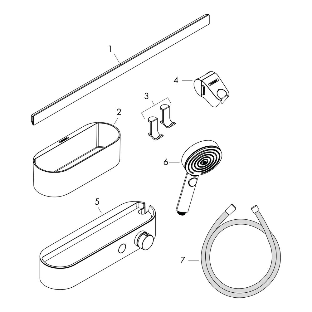 hansgrohe WallStoris Bundle Handbrause 105mm 3jet 8,5l/min Activation EcoSmart, Mat... HANSGROHE-24250700 4059625368244 (Abb. 2)