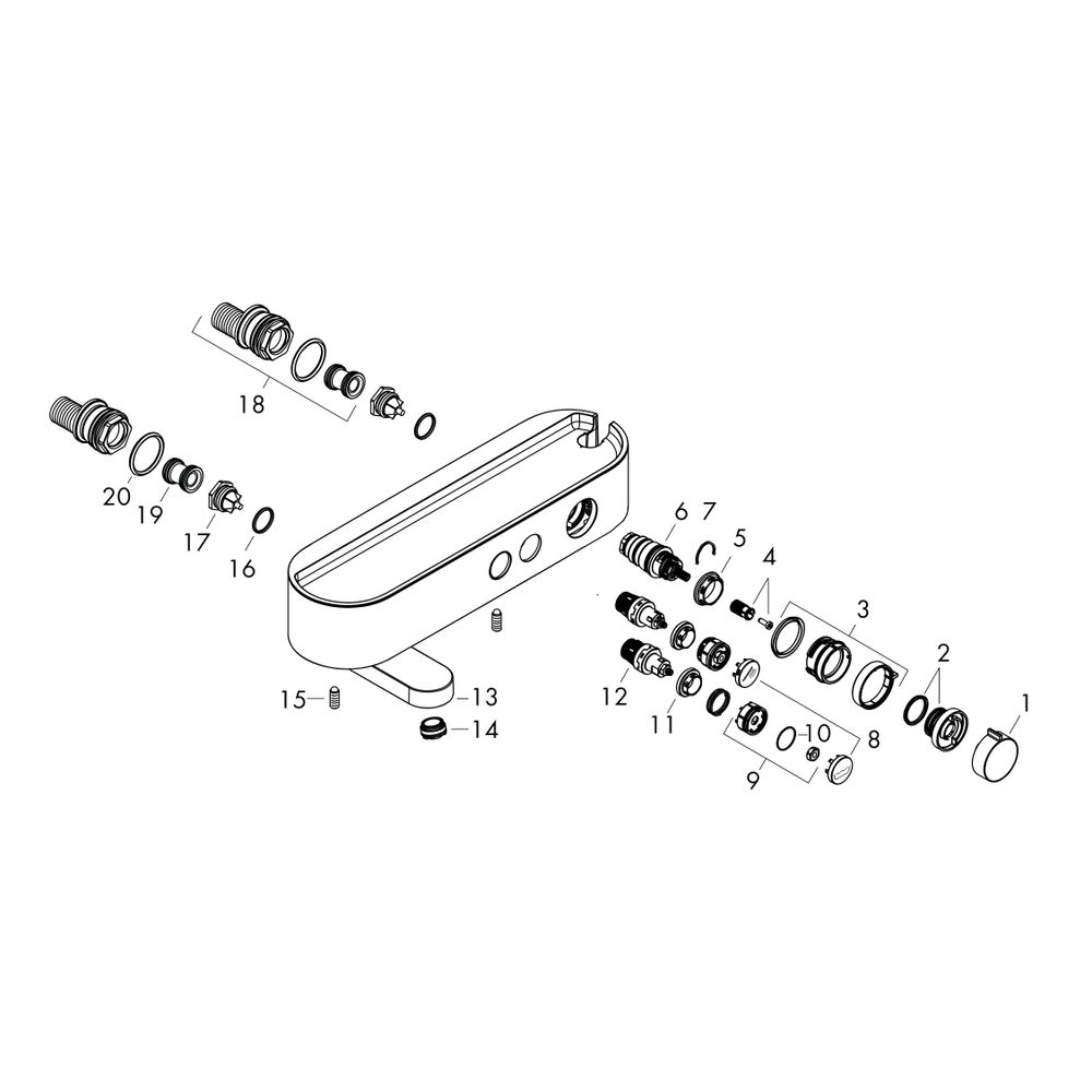 hansgrohe ShowerTablet Select Wannenthermostat 400 Aufputz, Chrom... HANSGROHE-24340000 4059625358443 (Abb. 4)