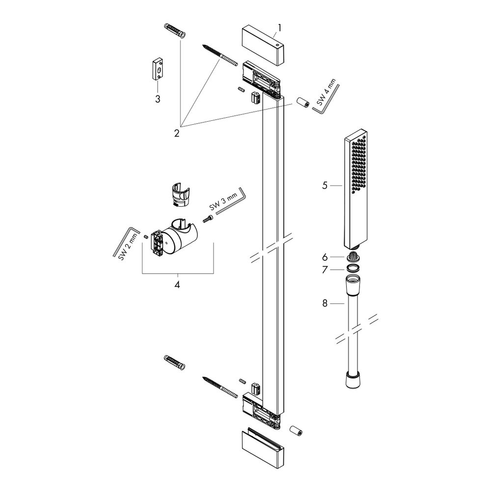 hansgrohe Pulsify E Brauseset 100mm 1jet EcoSmart mit Brausestange 900mm 8l/min Mat... HANSGROHE-24380700 4059625445242 (Abb. 2)