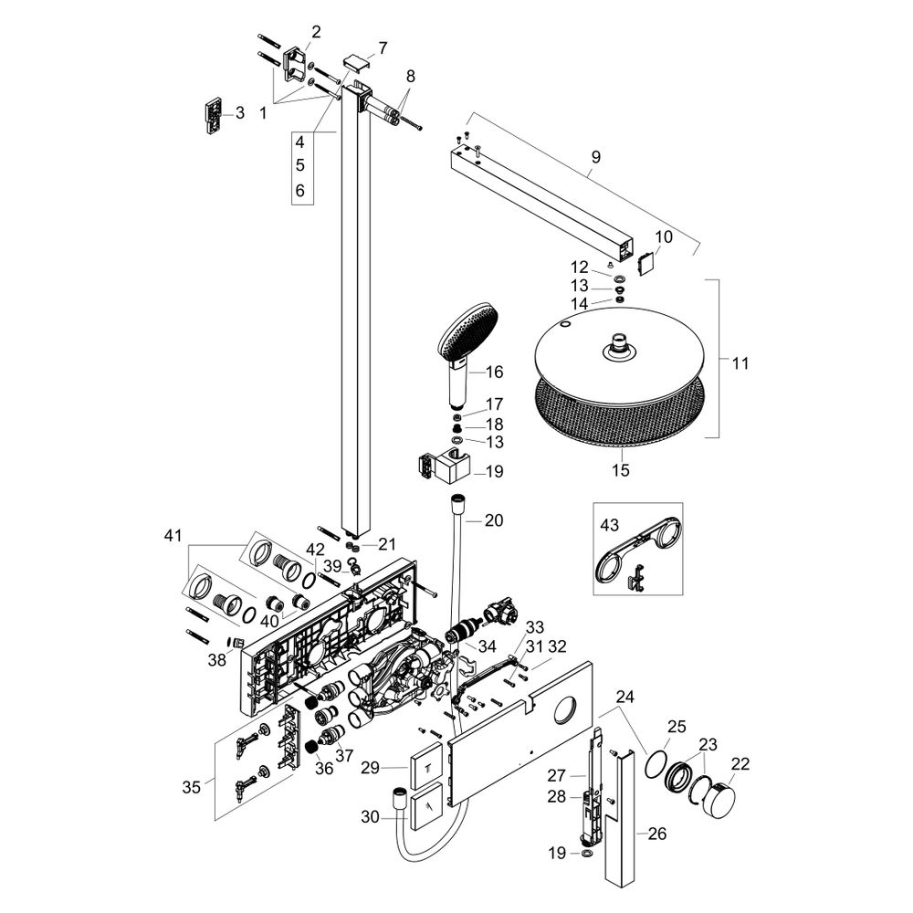 Hansgrohe Raindance Alive S Showerpipe Duschsystem 300mm, 1jet EcoSmart, ShowerSele... HANSGROHE-24583140 4059625568781 (Abb. 5)