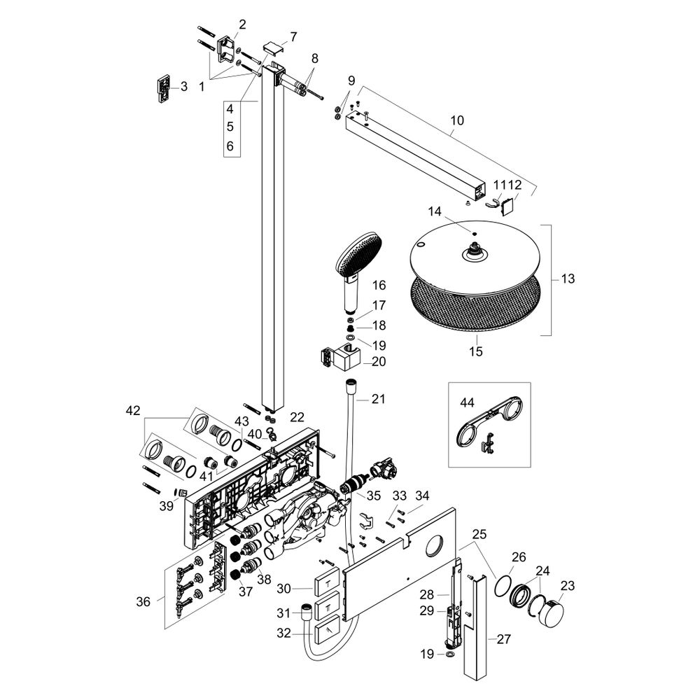Hansgrohe Raindance Alive S Showerpipe Duschsystem 300mm, 2jet EcoSmart, ShowerSele... HANSGROHE-24596140 4059625569030 (Abb. 5)