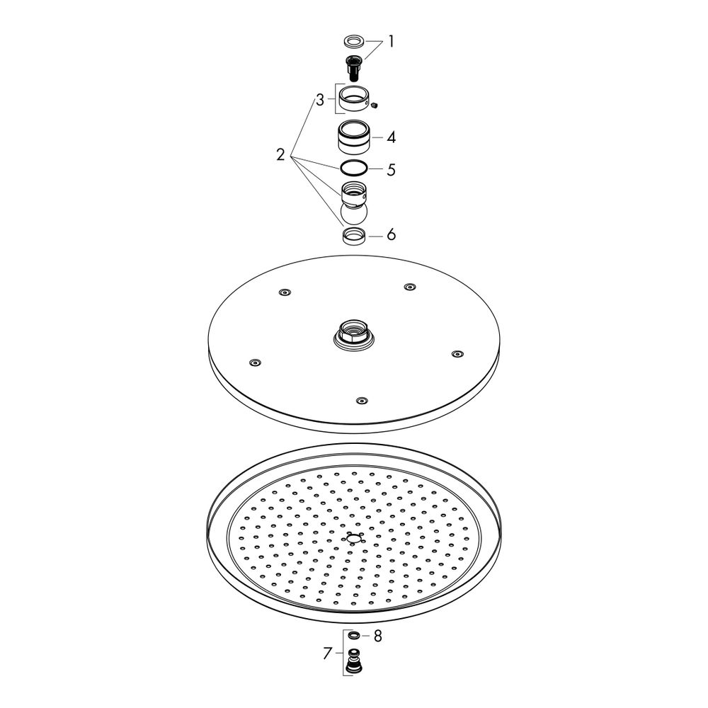 hansgrohe Croma Kopfbrause 280mm 1jet 15,6l/min, Mattweiß... HANSGROHE-26220700 4059625264096 (Abb. 2)